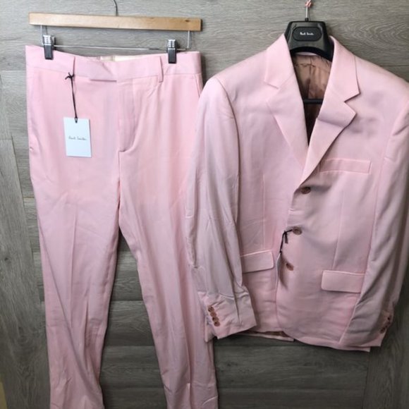 Paul Smith 28 Pants 36X46 Wool Jacket & Pants Set